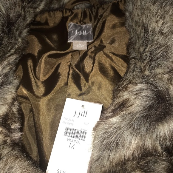 J. Jill Faux Fur "Vicuna" Vest, M - Picture 3 of 3